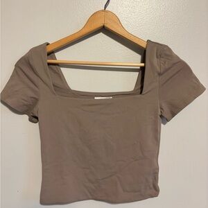 Babaton Taupe Crop Top